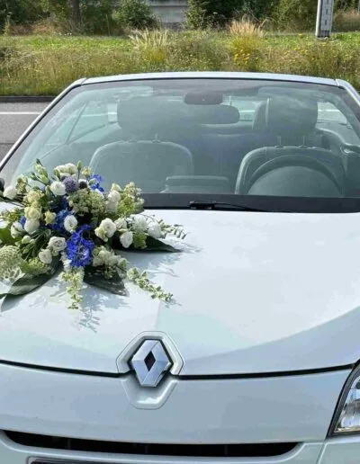 Autoschmuck weiß blau